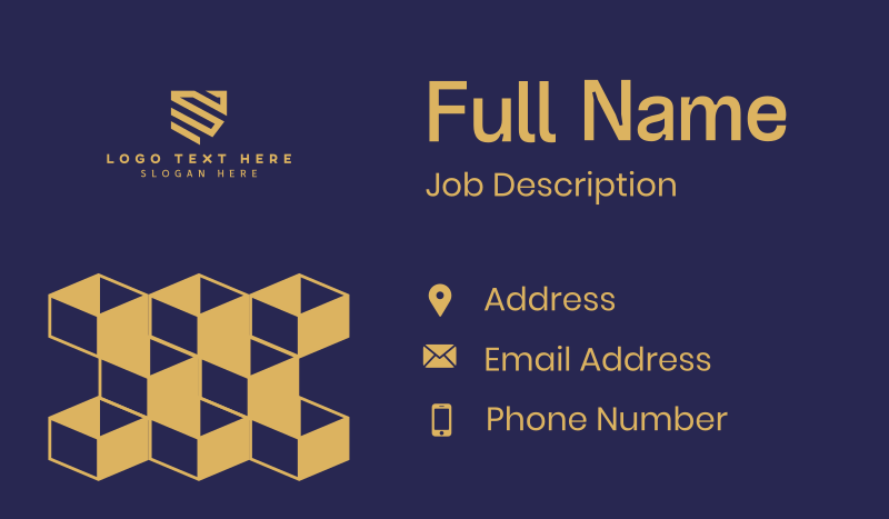 Modern Business Isometric Business Card