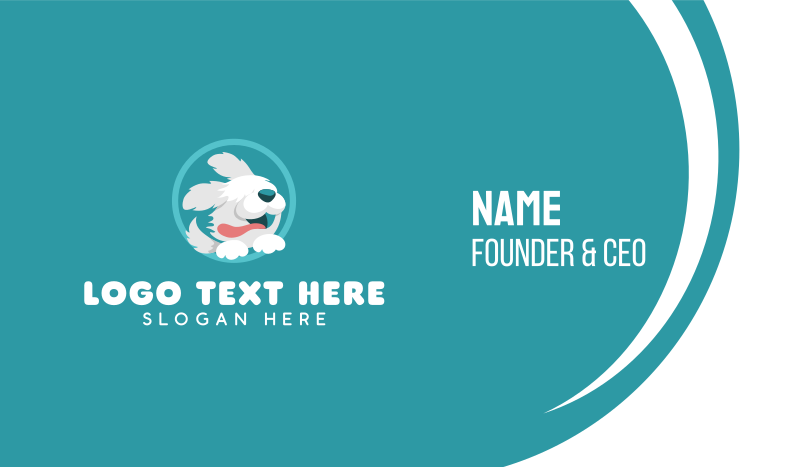 Cute Fluffy Dog Business Card